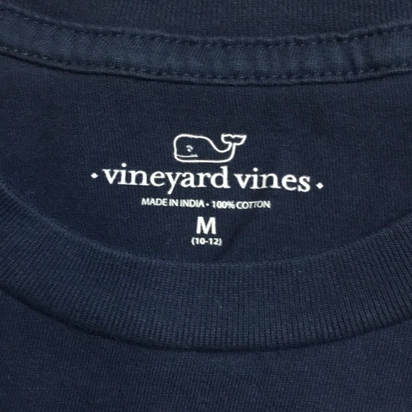 Vineyard Vines Whale Long Sleeve Tee Shirt in Navy, Light Blue and White - Picture 3 of 7